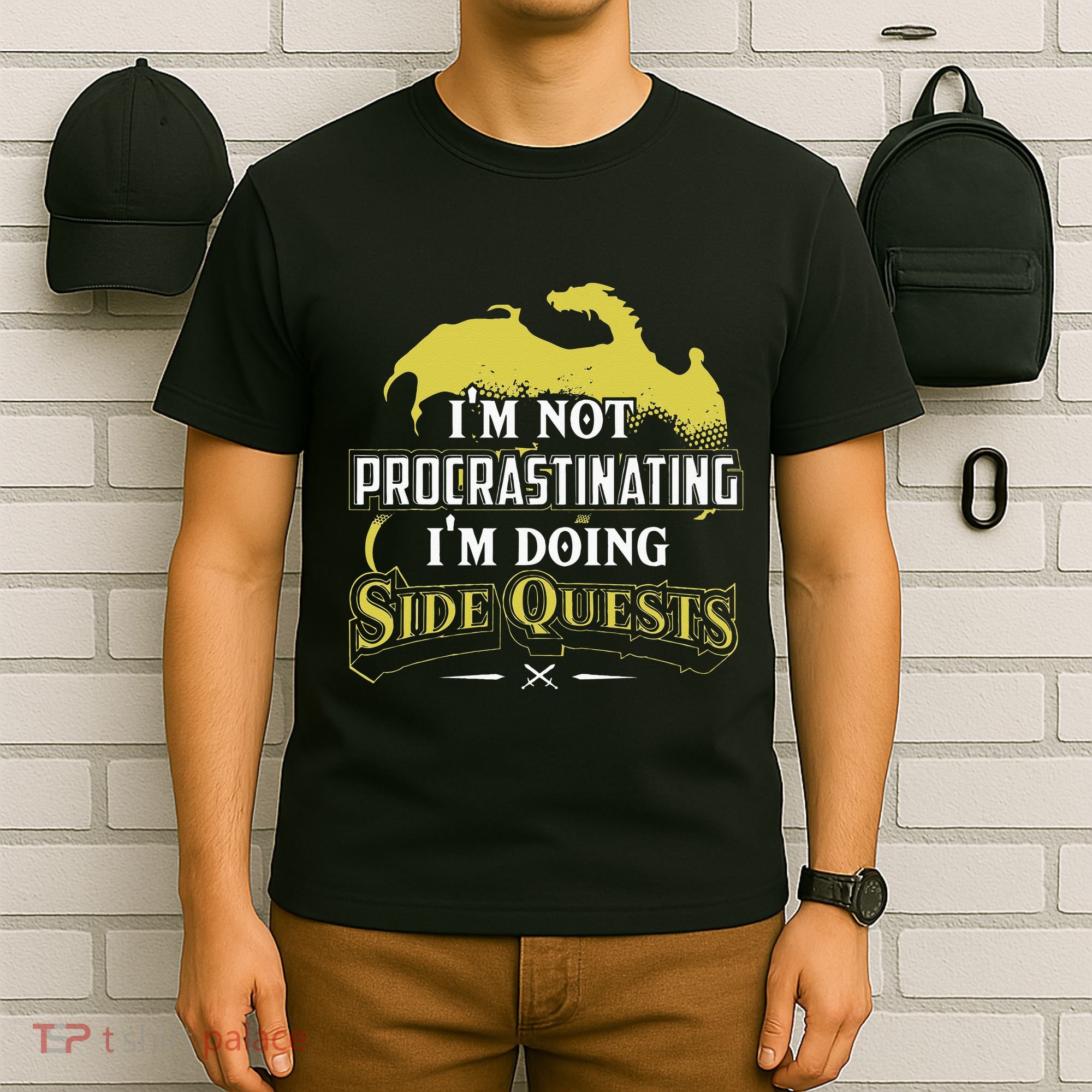 Im Not Procrastinating Im Doing Side Quests RPG Gamer T-Shirt