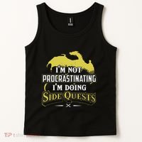 Im Not Procrastinating Im Doing Side Quests RPG Gamer Tank Top thumb 2