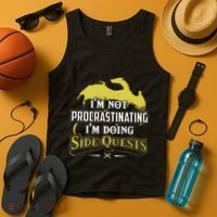 Im Not Procrastinating Im Doing Side Quests RPG Gamer Tank Top thumb 4