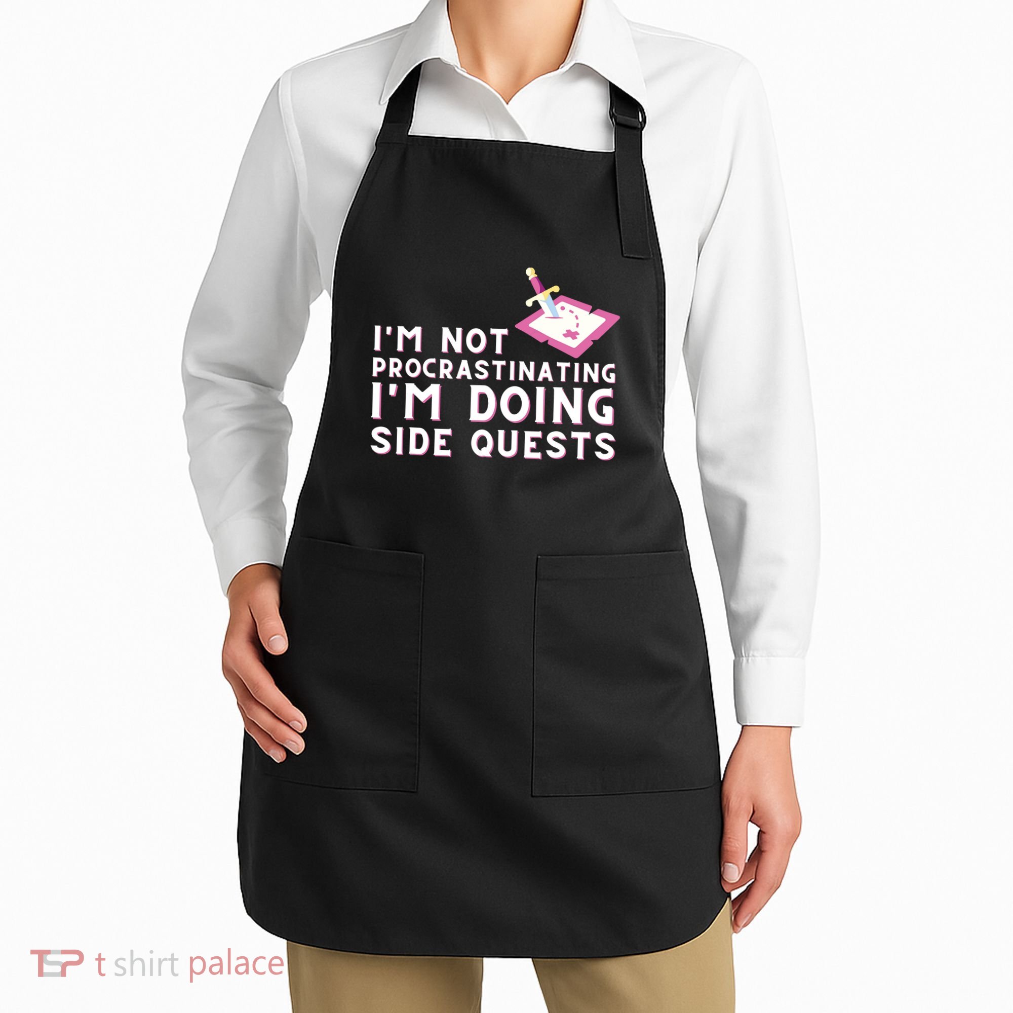 Im Not Procrastinating Im Doing Side Quests Gamer Gaming Apron