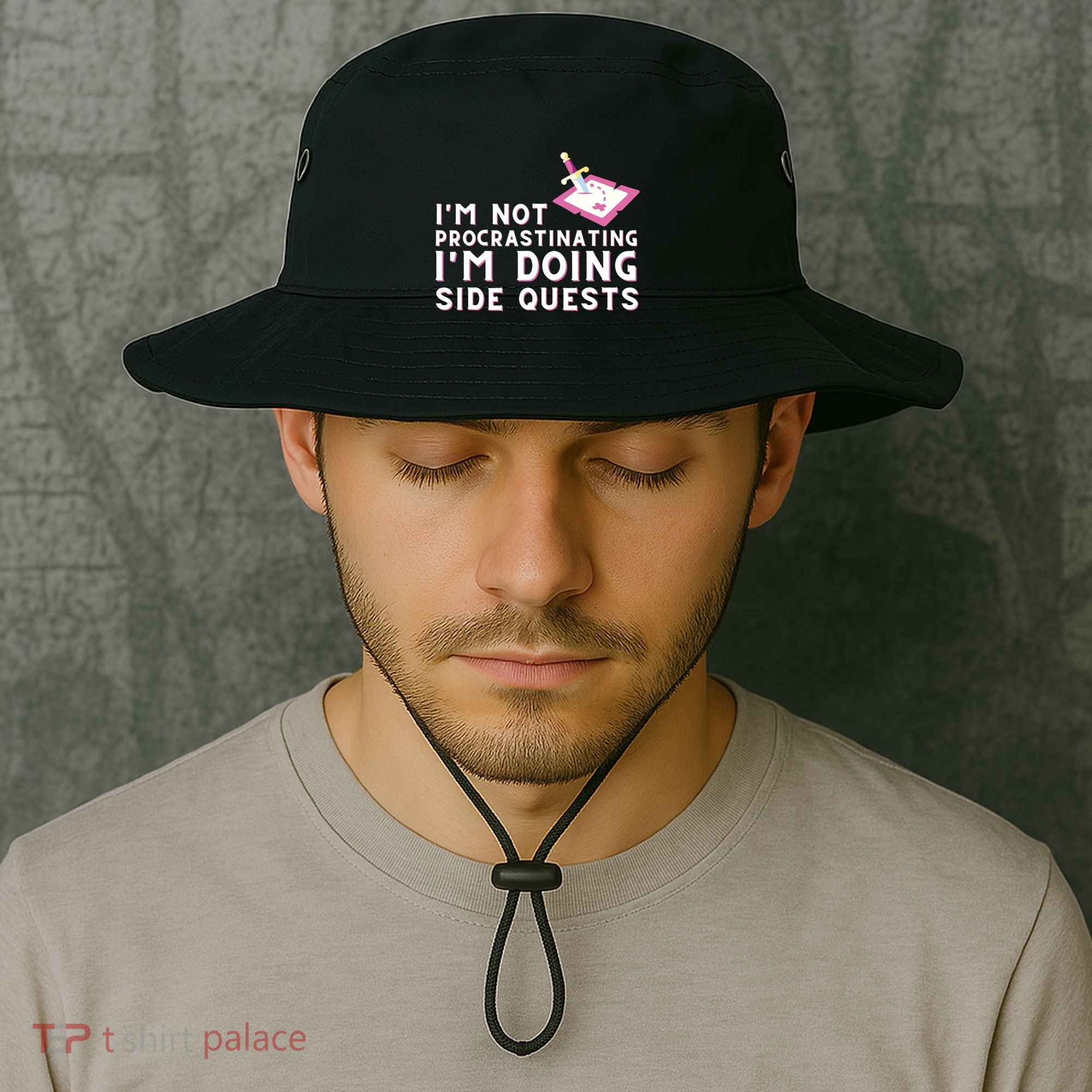 Im Not Procrastinating Im Doing Side Quests Gamer Gaming Bucket Hat