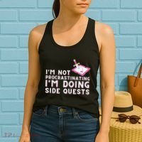 Im Not Procrastinating Im Doing Side Quests Gamer Gaming Women's Tank Top thumb 2