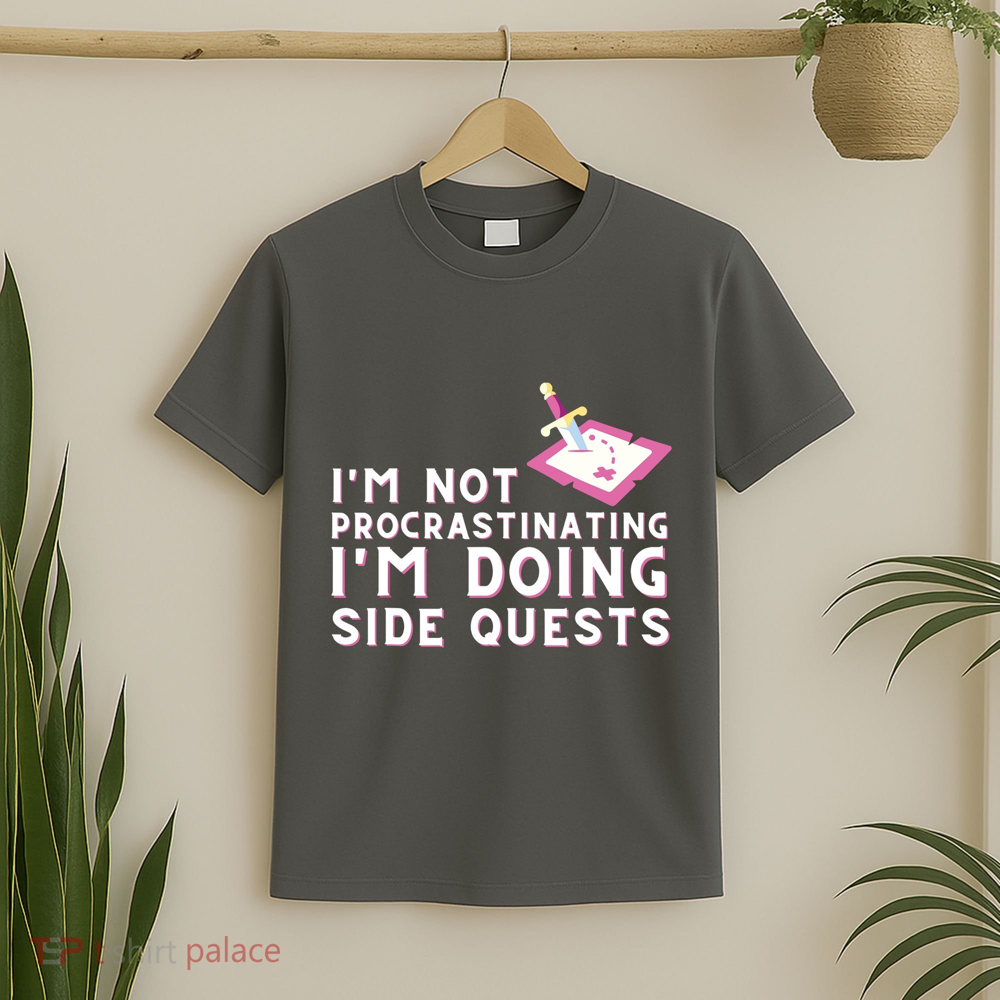 Im Not Procrastinating Im Doing Side Quests Gamer Gaming T-Shirt
