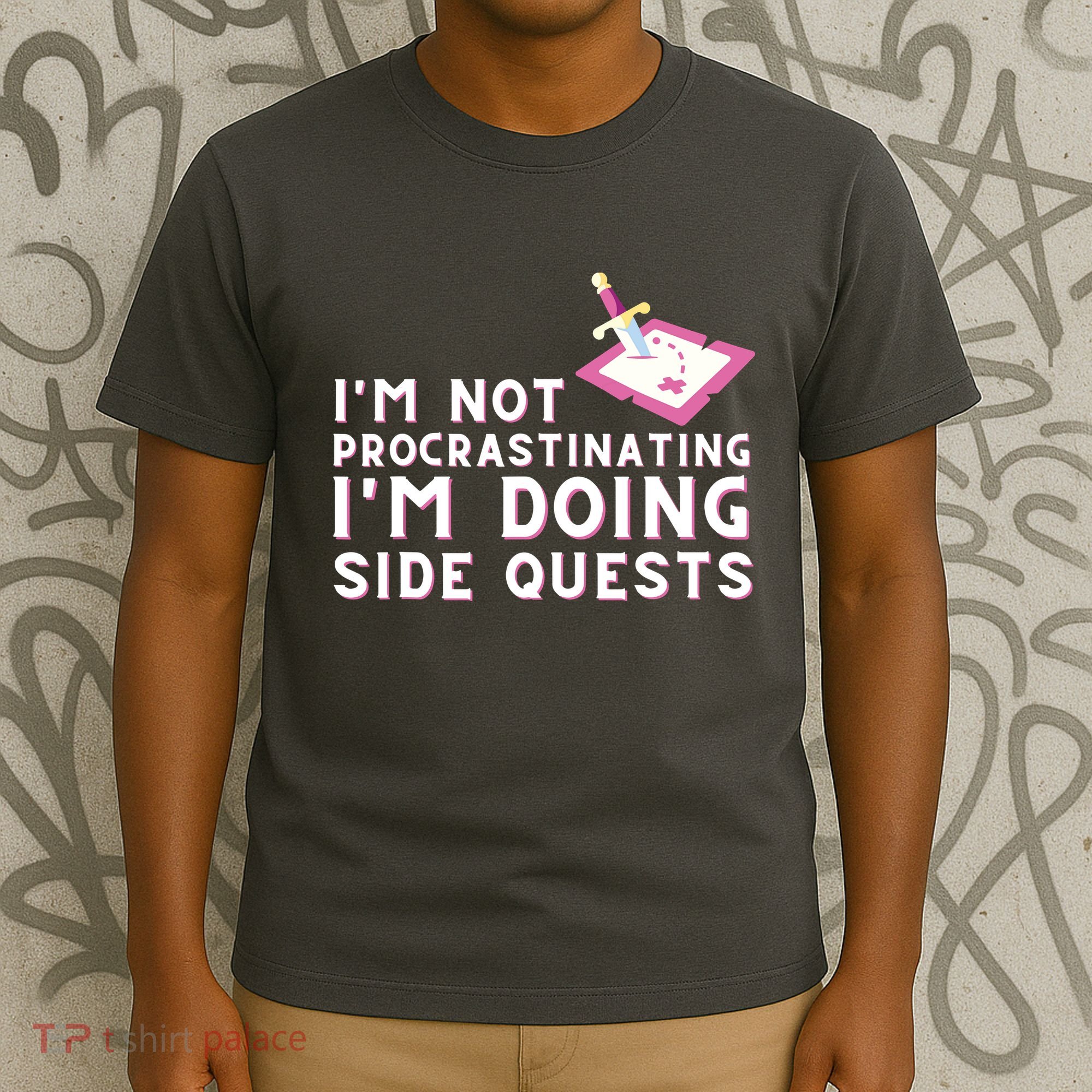 Im Not Procrastinating Im Doing Side Quests Gamer Gaming T-Shirt