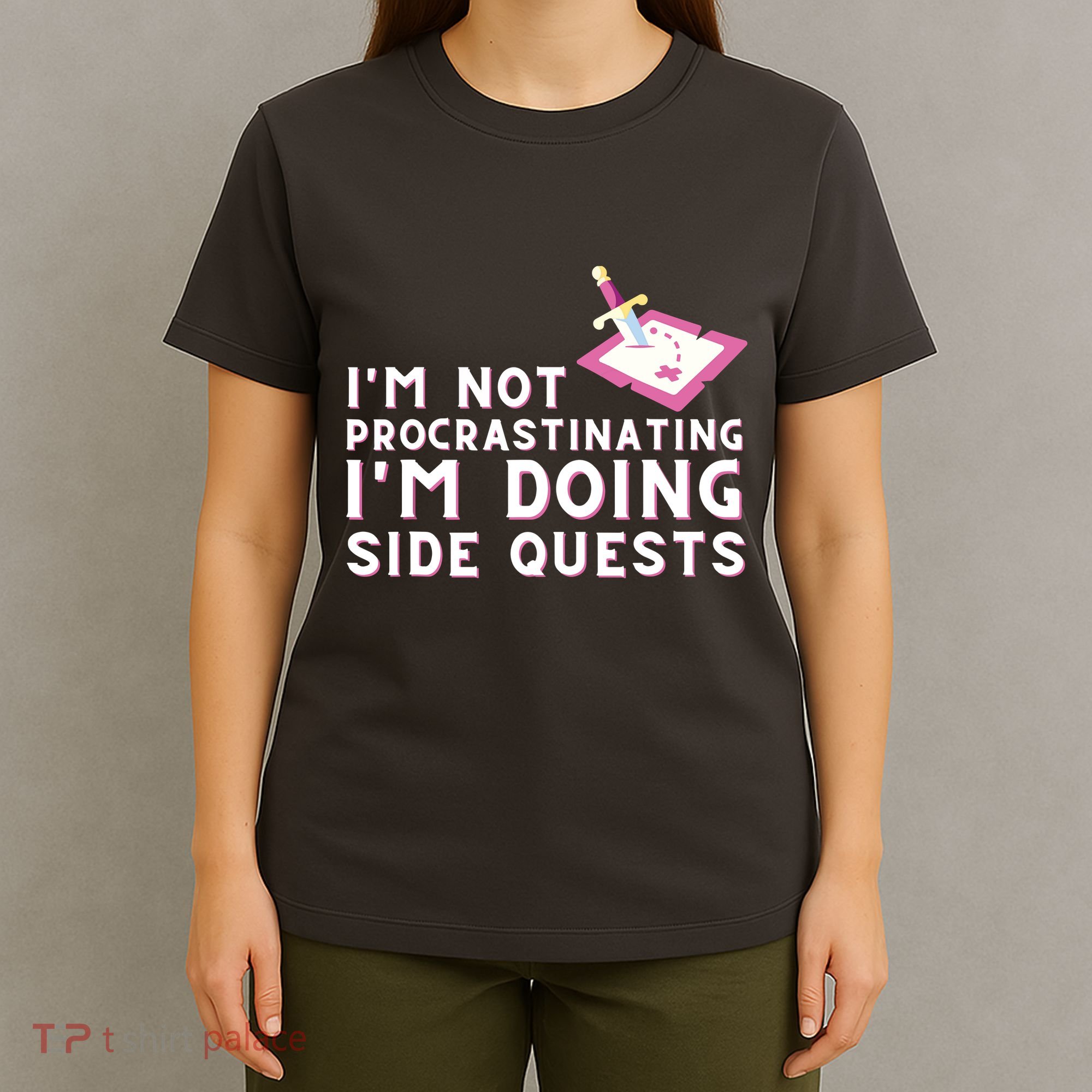 Im Not Procrastinating Im Doing Side Quests Gamer Gaming T-Shirt