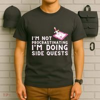 Im Not Procrastinating Im Doing Side Quests Gamer Gaming T-Shirt thumb 6