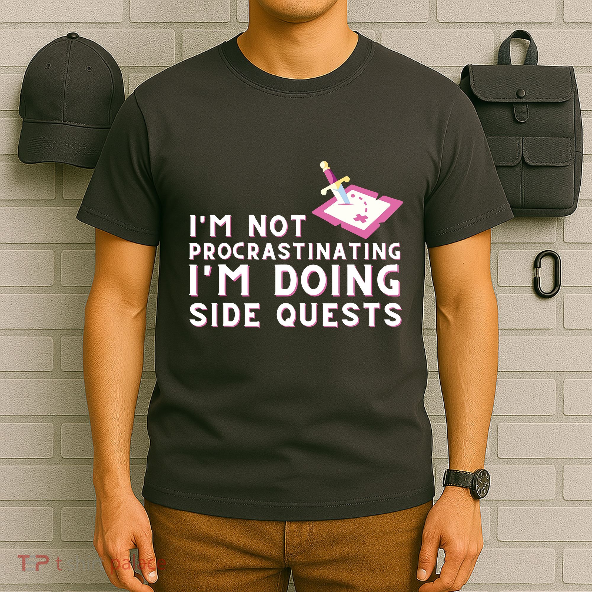 Im Not Procrastinating Im Doing Side Quests Gamer Gaming T-Shirt