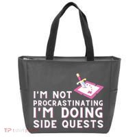 Im Not Procrastinating Im Doing Side Quests Gamer Gaming Tote Bag thumb 0