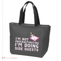 Im Not Procrastinating Im Doing Side Quests Gamer Gaming Tote Bag thumb 3