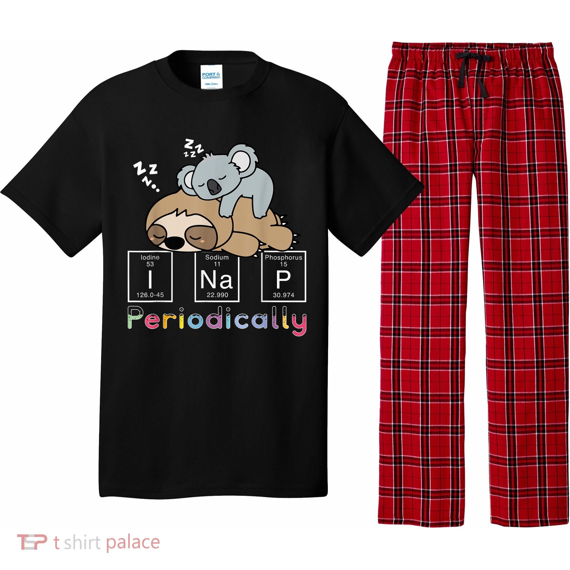I Nap Periodically Funny Science Sloth Lover Koala Mama Bear Pajama Set
