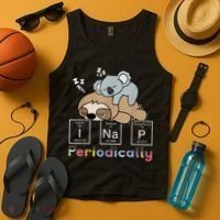 I Nap Periodically Funny Science Sloth Lover Koala Mama Bear Tank Top thumb 4