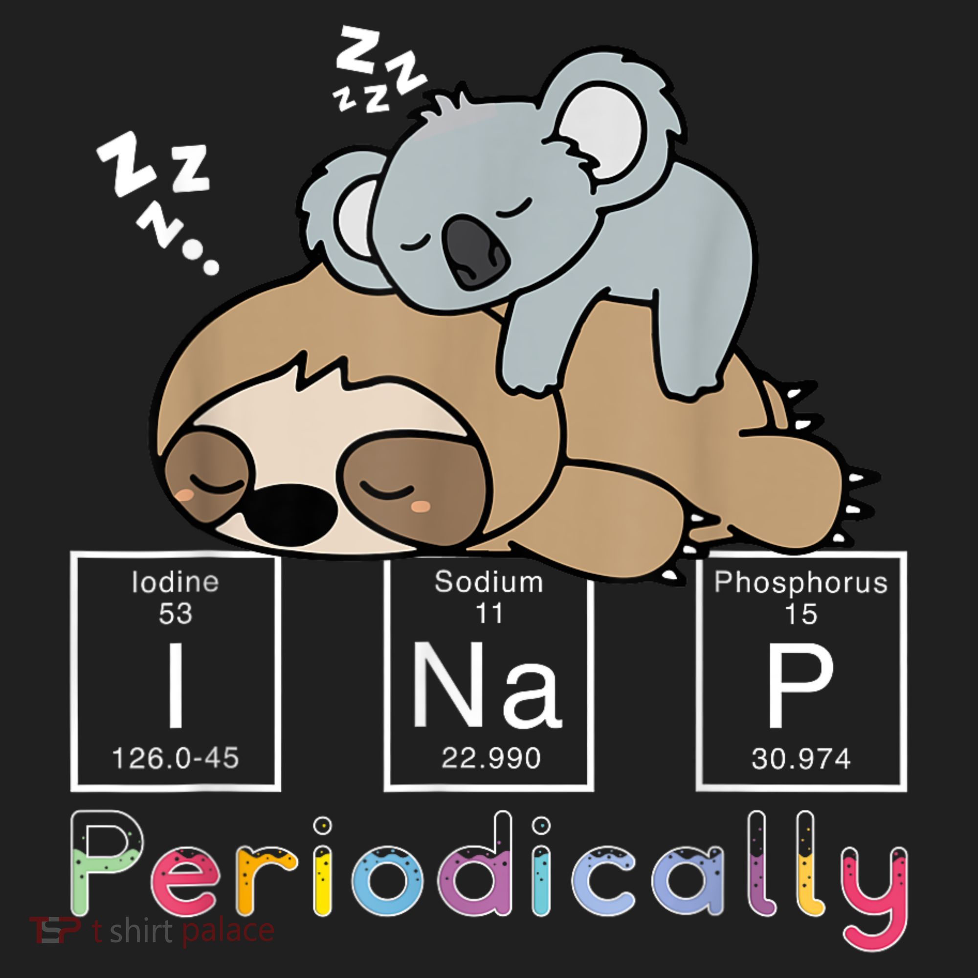 I Nap Periodically Funny Science Sloth Lover Koala Mama Bear Golf Towel