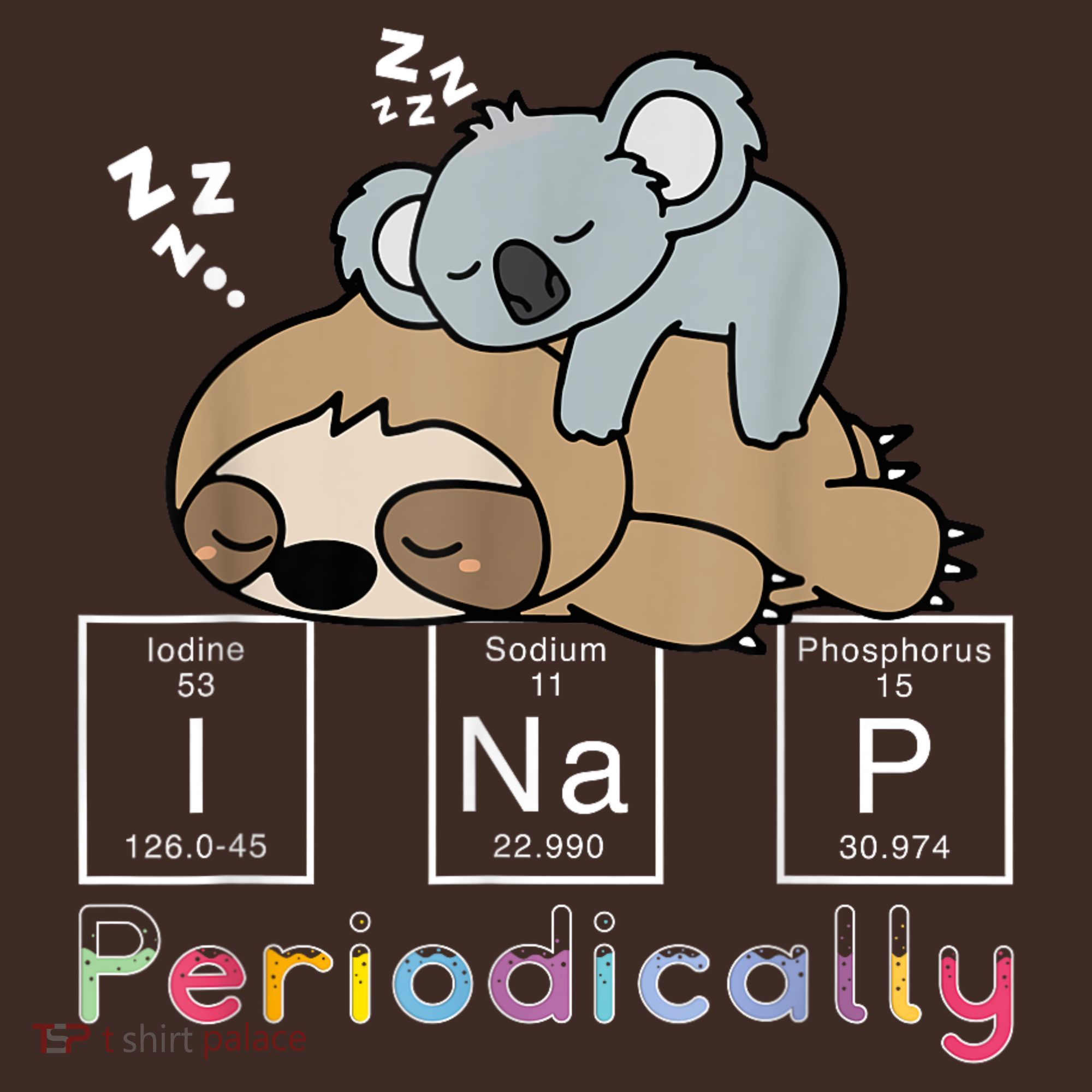 I Nap Periodically Funny Science Sloth Lover Koala Mama Bear Coaster