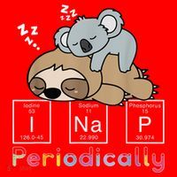 I Nap Periodically Funny Science Sloth Lover Koala Mama Bear Santa Hat thumb 1