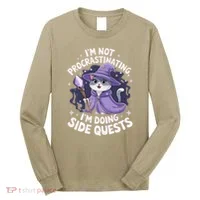 IM Not Procrastinating IM Doing Side Quests Funnycat Long Sleeve Shirt thumb 0