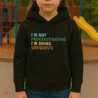 IM Not Procrastinating IM Doing Sidequests Gamer Dad Kids Hoodie thumb 3