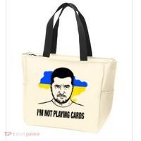 I;M Not Playing Cards Zelensky Ukrainian Flag Tote Bag thumb 3