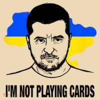 I;M Not Playing Cards Zelensky Ukrainian Flag Tote Bag thumb 4