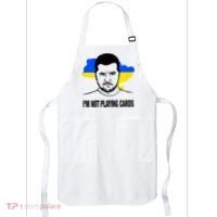 I;M Not Playing Cards Zelensky Ukrainian Flag Apron thumb 0