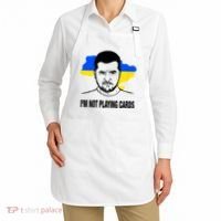 I;M Not Playing Cards Zelensky Ukrainian Flag Apron thumb 2