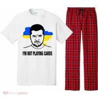 I;M Not Playing Cards Zelensky Ukrainian Flag Pajama Set thumb 0