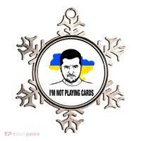 I;M Not Playing Cards Zelensky Ukrainian Flag Ornament thumb 0