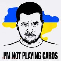 I;M Not Playing Cards Zelensky Ukrainian Flag Women's Tank Top thumb 5
