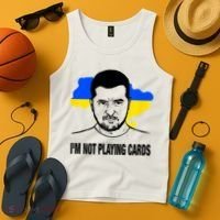 I;M Not Playing Cards Zelensky Ukrainian Flag Tank Top thumb 4