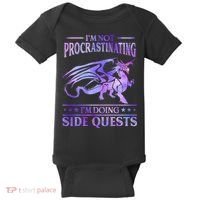 I'm Not Procrastinating I'm Doing Side Quests Dragons Master  Baby Bodysuit thumb 0