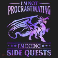 I'm Not Procrastinating I'm Doing Side Quests Dragons Master  Golf Towel thumb 3