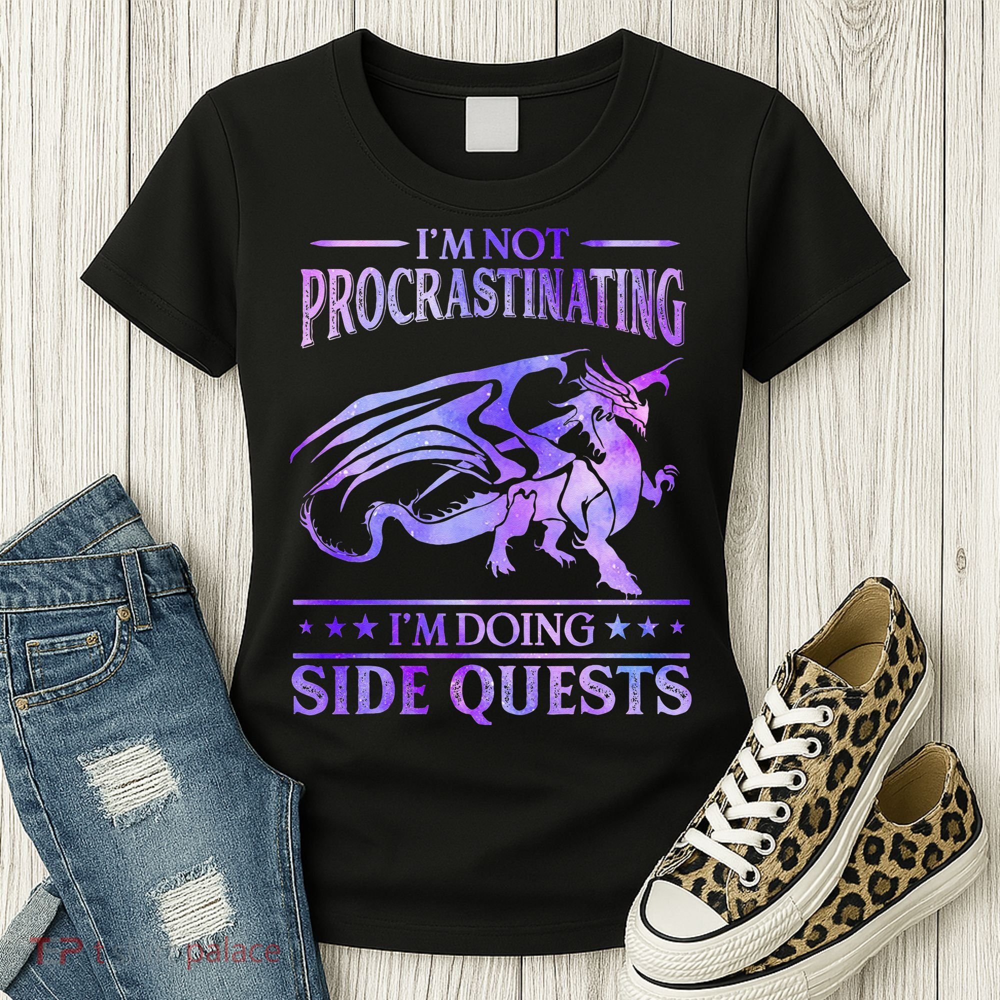 I'm Not Procrastinating I'm Doing Side Quests Dragons Master  Women's T-Shirt
