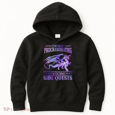 I'm Not Procrastinating I'm Doing Side Quests Dragons Master  Kids Hoodie