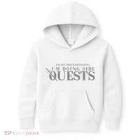 IM Not Procrastinating IM Doing Side Quests Kids Hoodie thumb 0