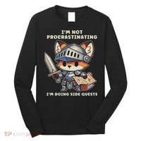 I'm Not Procrastinating I'm Doing Side Quests Gamer Long Sleeve Shirt thumb 0