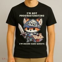 I'm Not Procrastinating I'm Doing Side Quests Gamer T-Shirt thumb 3