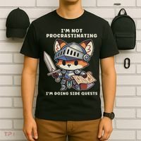 I'm Not Procrastinating I'm Doing Side Quests Gamer T-Shirt thumb 6