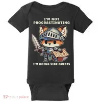 I'm Not Procrastinating I'm Doing Side Quests Gamer Baby Bodysuit thumb 0
