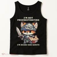 I'm Not Procrastinating I'm Doing Side Quests Gamer Tank Top thumb 2