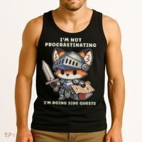 I'm Not Procrastinating I'm Doing Side Quests Gamer Tank Top thumb 3