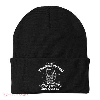 IM Not Procrastinating IM Doing Side Quests Funny Cats Beanie