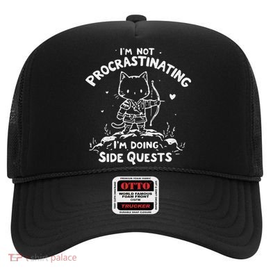 IM Not Procrastinating IM Doing Side Quests Funny Cats Hat