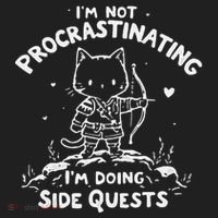 IM Not Procrastinating IM Doing Side Quests Funny Cats Hat thumb 2