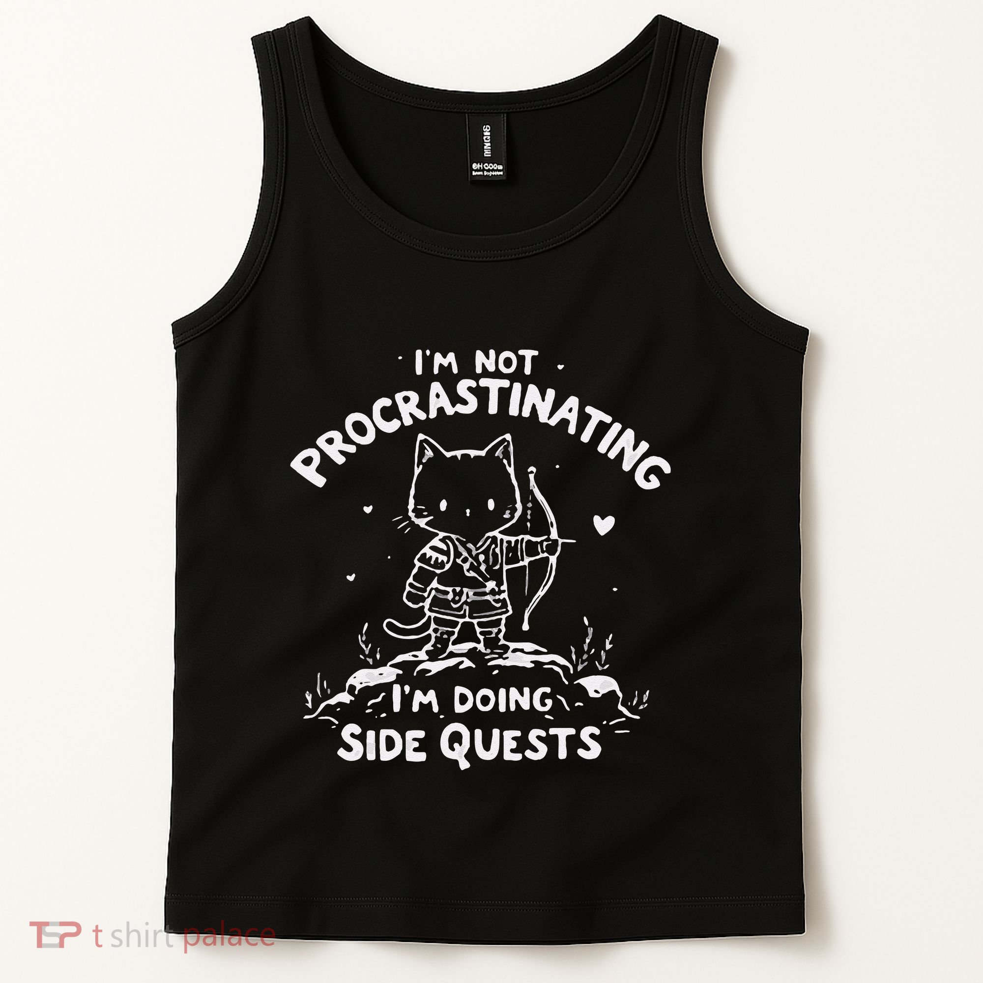 IM Not Procrastinating IM Doing Side Quests Funny Cats Tank Top