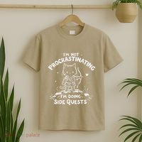 IM Not Procrastinating IM Doing Side Quests Funny Cats T-Shirt thumb 2
