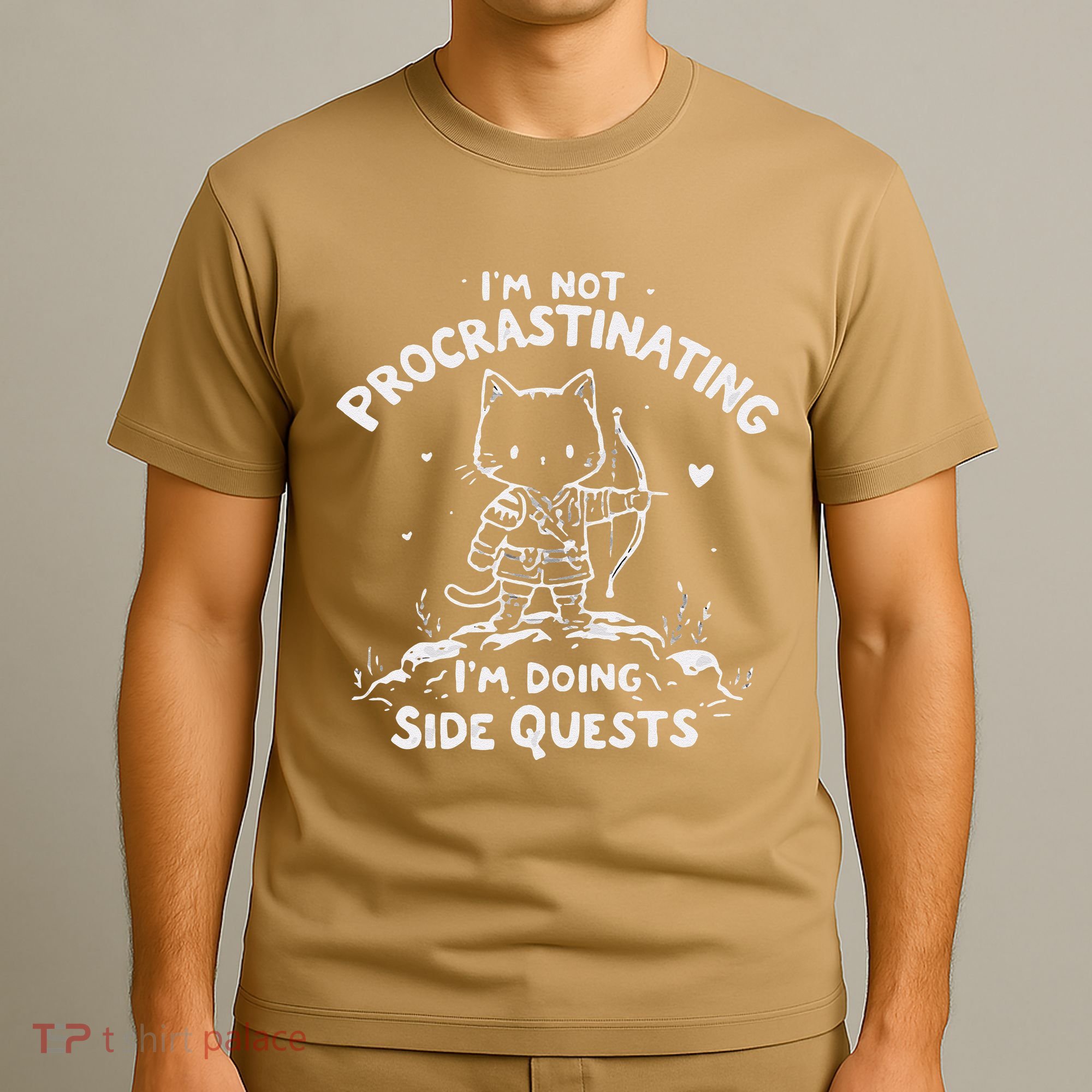 IM Not Procrastinating IM Doing Side Quests Funny Cats T-Shirt