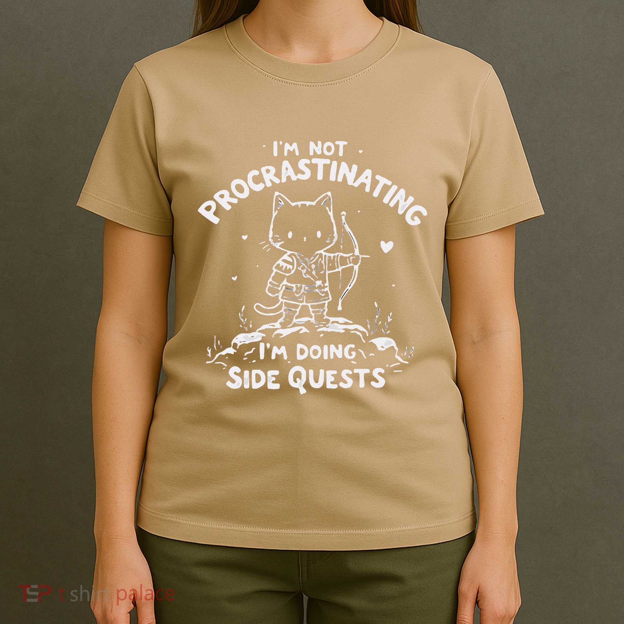 IM Not Procrastinating IM Doing Side Quests Funny Cats T-Shirt
