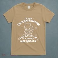 IM Not Procrastinating IM Doing Side Quests Funny Cats T-Shirt thumb 5