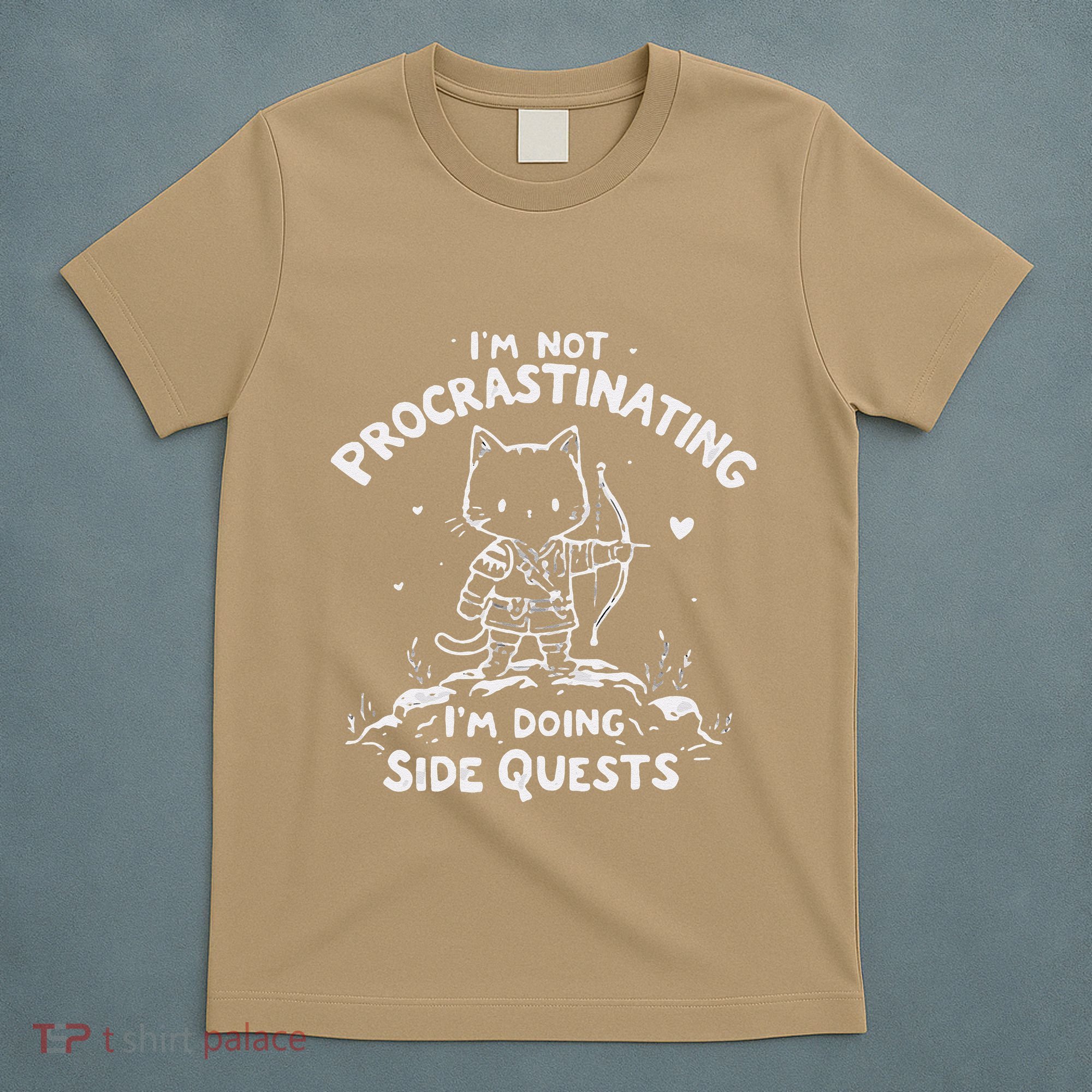 IM Not Procrastinating IM Doing Side Quests Funny Cats T-Shirt