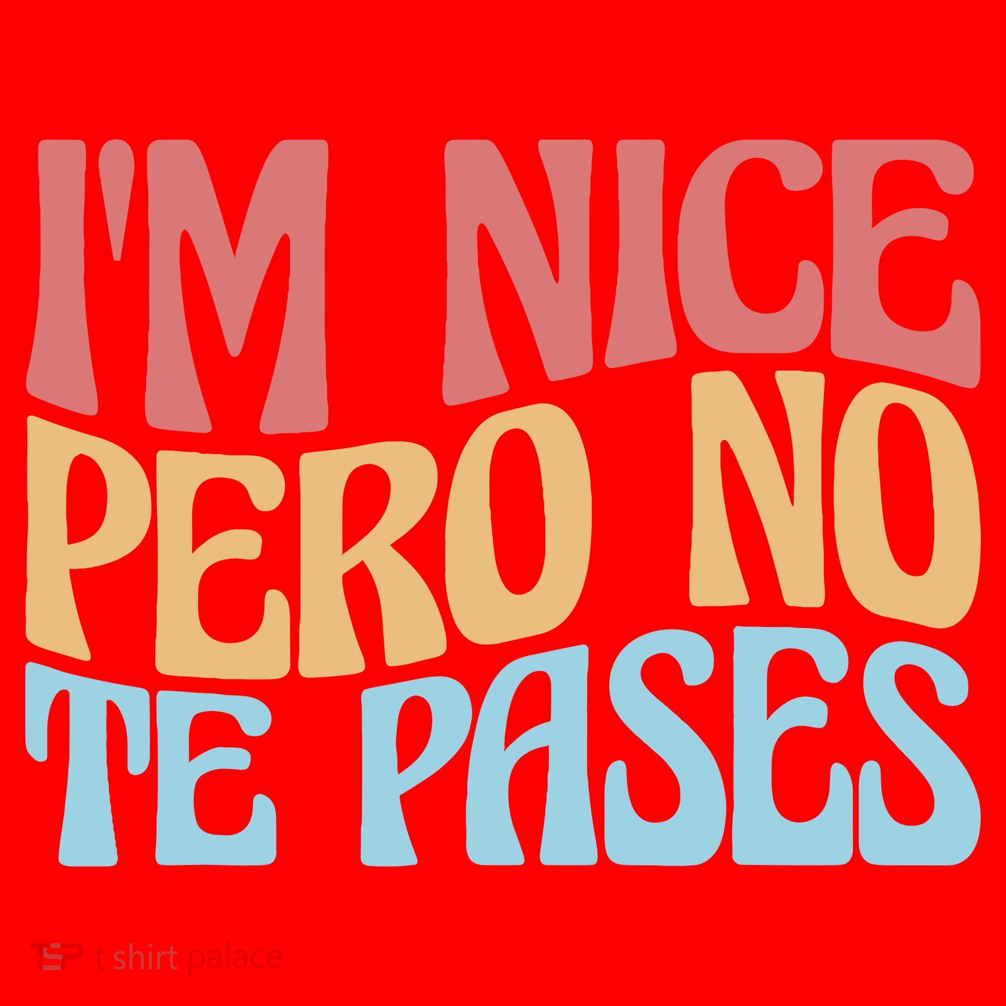 IM Nice Pero No Te Pases Funny Anglospanish Saying Santa Hat