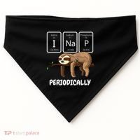 I Nap Periodically Science Sloth Periodic Table Elements USA-Made Doggie Bandana thumb 0